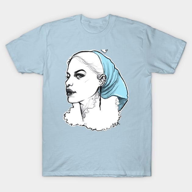 Head Scarf Girl T-Shirt by R.Gray Illustrations 